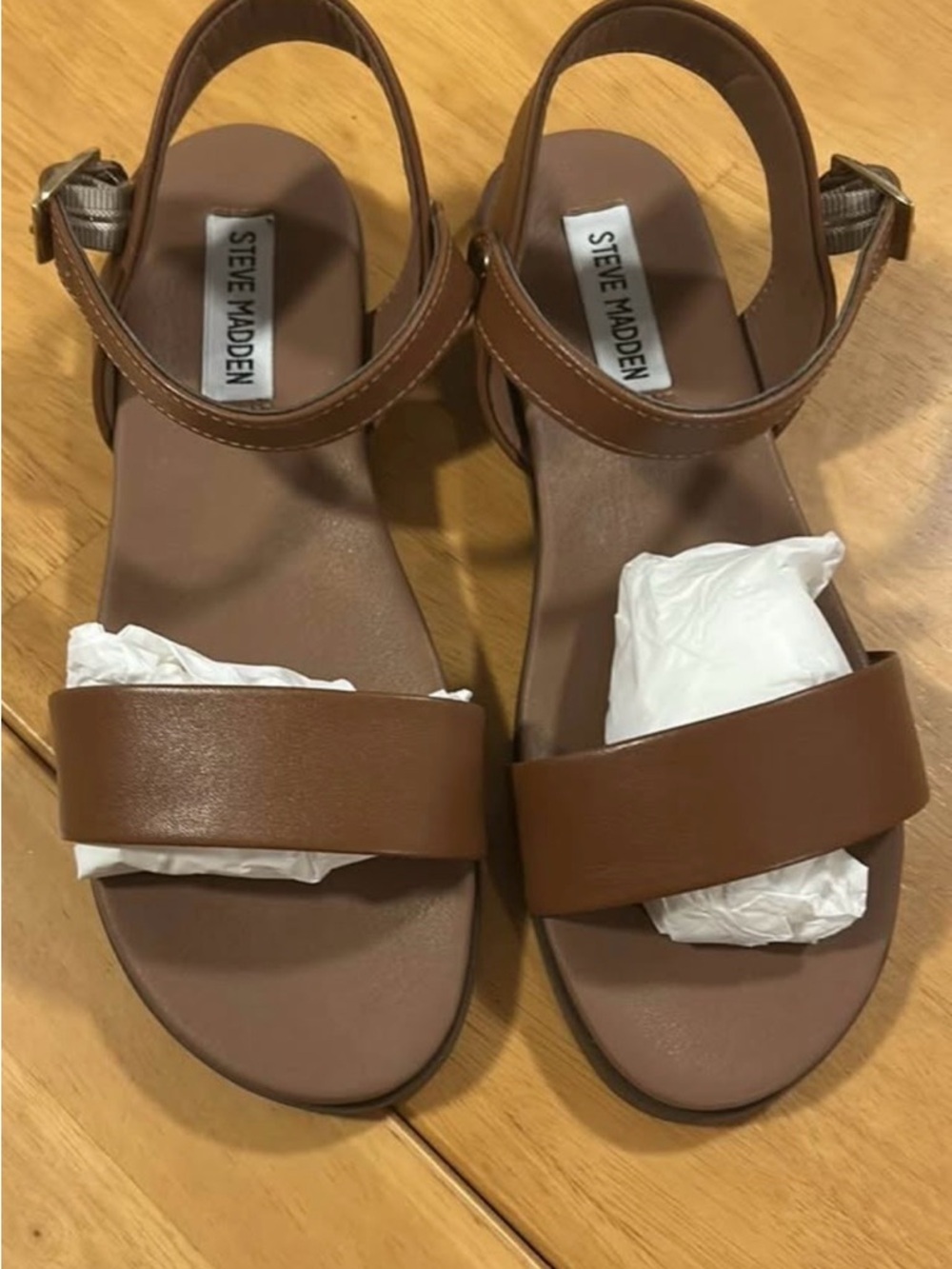 Steve Madden Tan Brown Strappy Women's Sandals